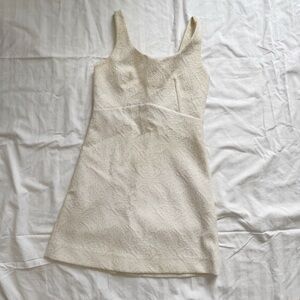 Zara White Jacquard Dress